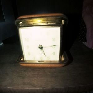 Vintage travel alarm clock
